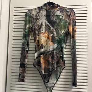 Camouflage Long Sleeve Bodysuit
